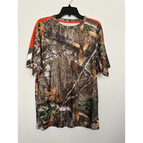 RealTree Camo Short Sleeve T-Shirt Green Hunting Outdoors Reflective Men's Large - Picture 1 of 7